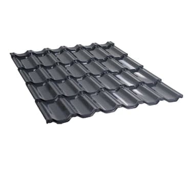 მეტალოკრამიტი ფერადი თუნუქის სახურავი 0.5X1200 პრიალა RAL7024 NOVA