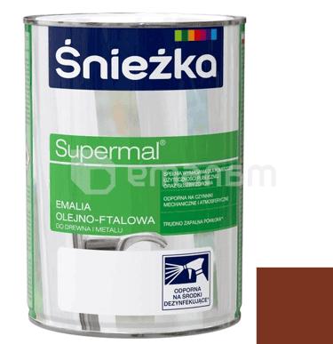 ემალი ზეთოვან-ფთალური Sniezka Supermal 800 მლ პრიალა კაკალი საშუალო