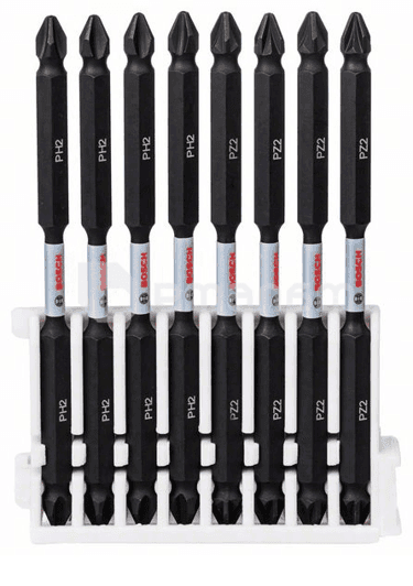 ორმხრივი ბიტების ნაკრები Bosch 2608522348 PH2/PZ2 110 მმ 8 ც
