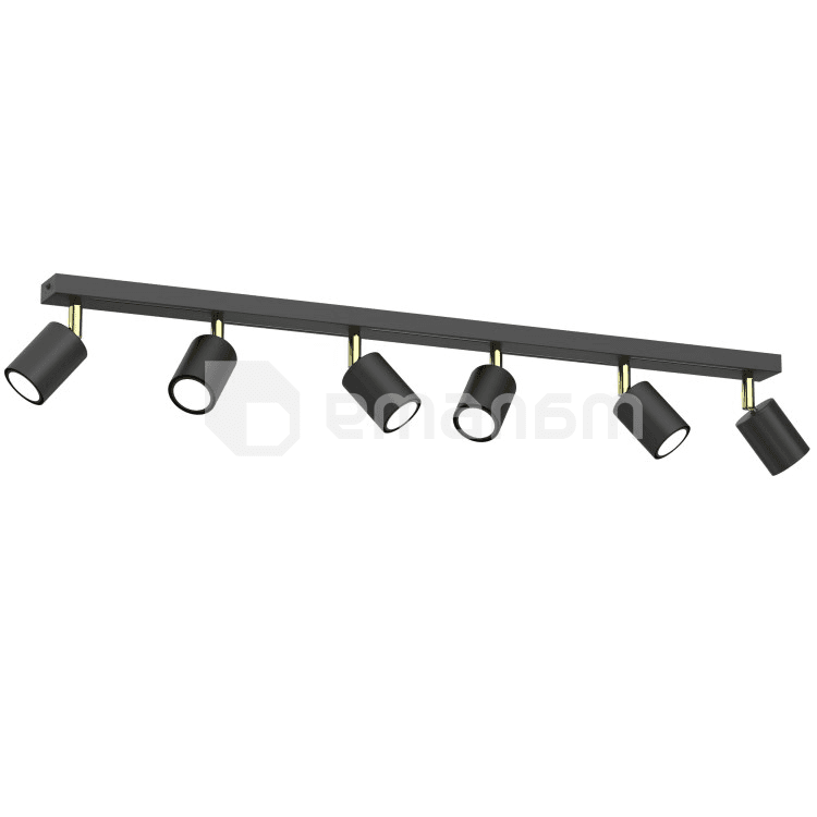 სპოტი Luminex Striper 6 GU10 ლითონი შავი ოქროსფერი 4517