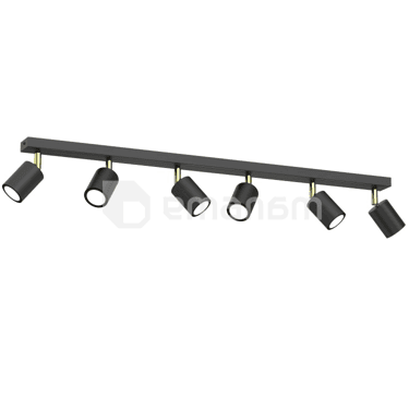 სპოტი Luminex Striper 6 GU10 ლითონი შავი ოქროსფერი 4517