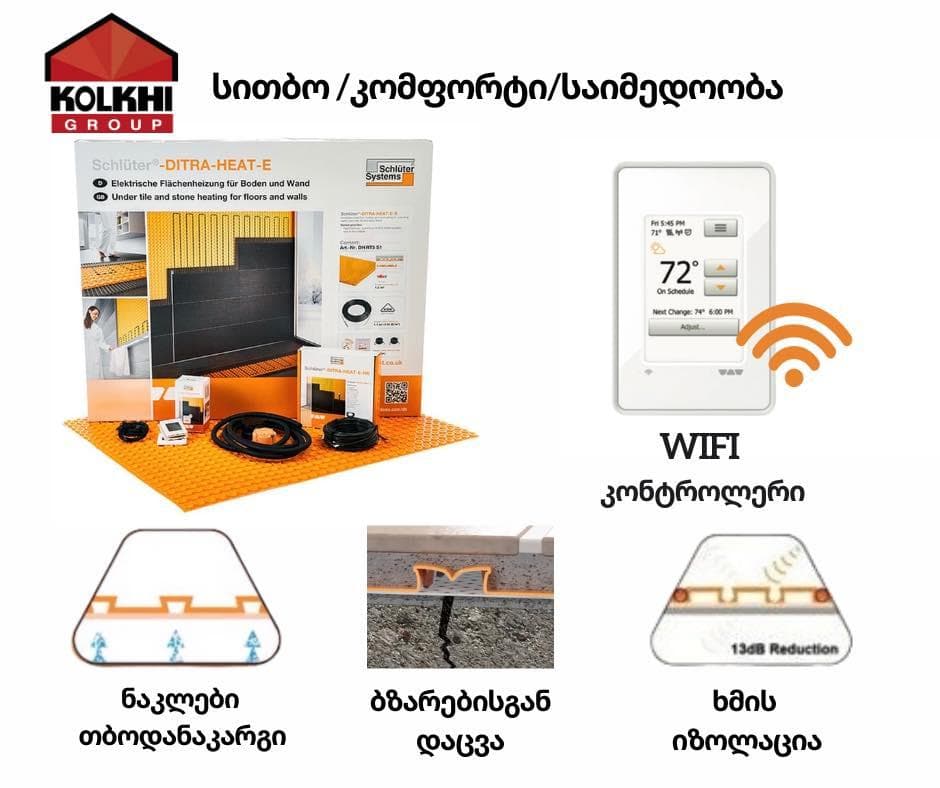 Schulter Ditra Heat, დიტრა ჰიტი 6.2 მ2
