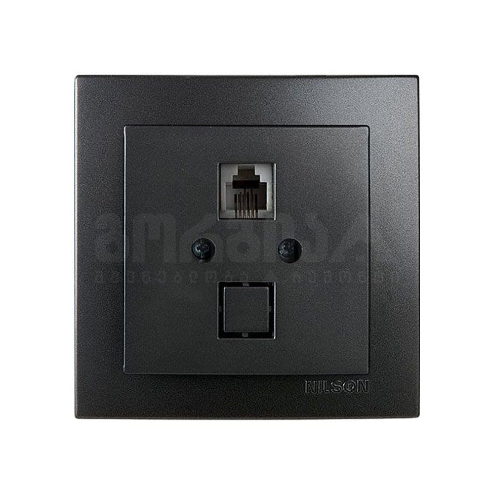 როზეტი ტელეფონის RJ11 touran black - 24221040