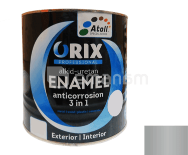 ემალი ანტიკოროზიული Atoll Orix Color 3 in 1, 2 ლ ვერცხლისფერი RAL 9022