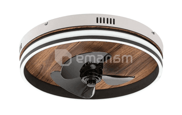 ჭაღი ვენტილატორი Rabalux Faustine 30W 3000 6500K Ø470 H130მმ შავი თეთრი 71016
