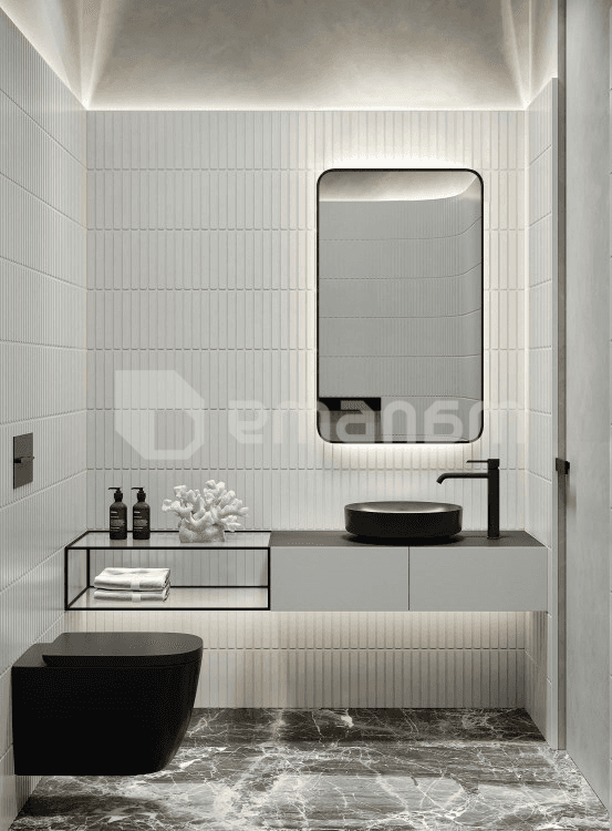 სარკე შავი უკონტაქტო სენსორით Silver Mirrors Incanto 600х1000