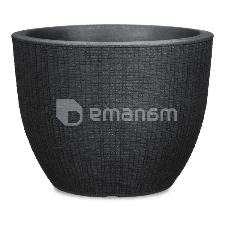 ეზოს პლასტიკის ქოთანი  Scheurich 47/295 Stony black