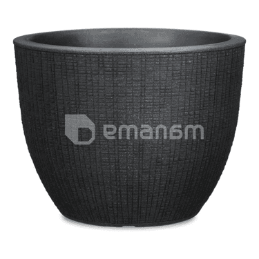 ეზოს პლასტიკის ქოთანი  Scheurich 47/295 Stony black
