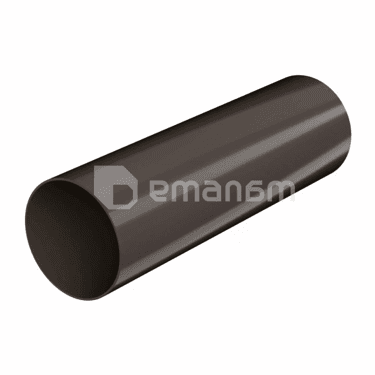მილი სანიაღვრე Technonicol 82x3000 PVC მუქი ყავისფერი პრიალა