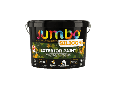 Jumbo Silicone ფასადის საღებავი , სილიკონის თეთრი 4კგ