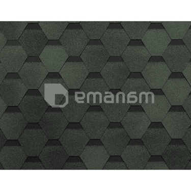 კრამიტი ბიტუმის დრეკადი Technonicol Optima Sonata მწვანე 3 მ²