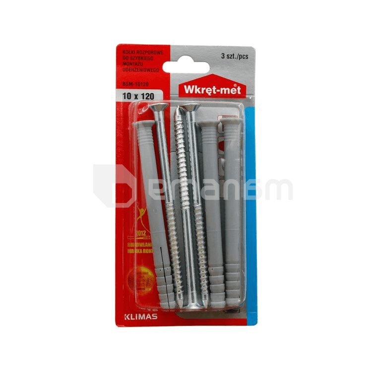 დიუბელი სჭვალით Wkret-met BSM-10120 10x120 მმ 3 ც