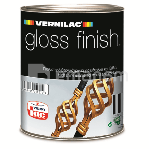 საღებავი ზეთის Vernilac Gloss Finish 0.75 ლ შავი მქრქალი