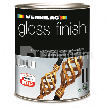 საღებავი ზეთის Vernilac Gloss Finish 0.75 ლ შავი მქრქალი
