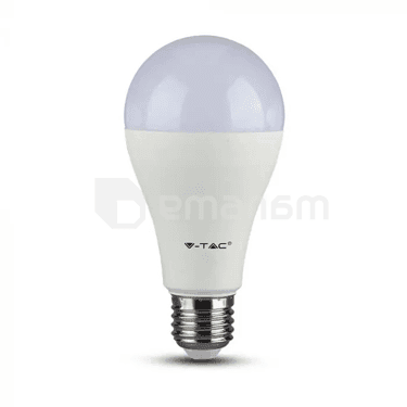 შუქდიოდური ნათურა აკუმულატორით V-TAC А65 6400K 9W Е27