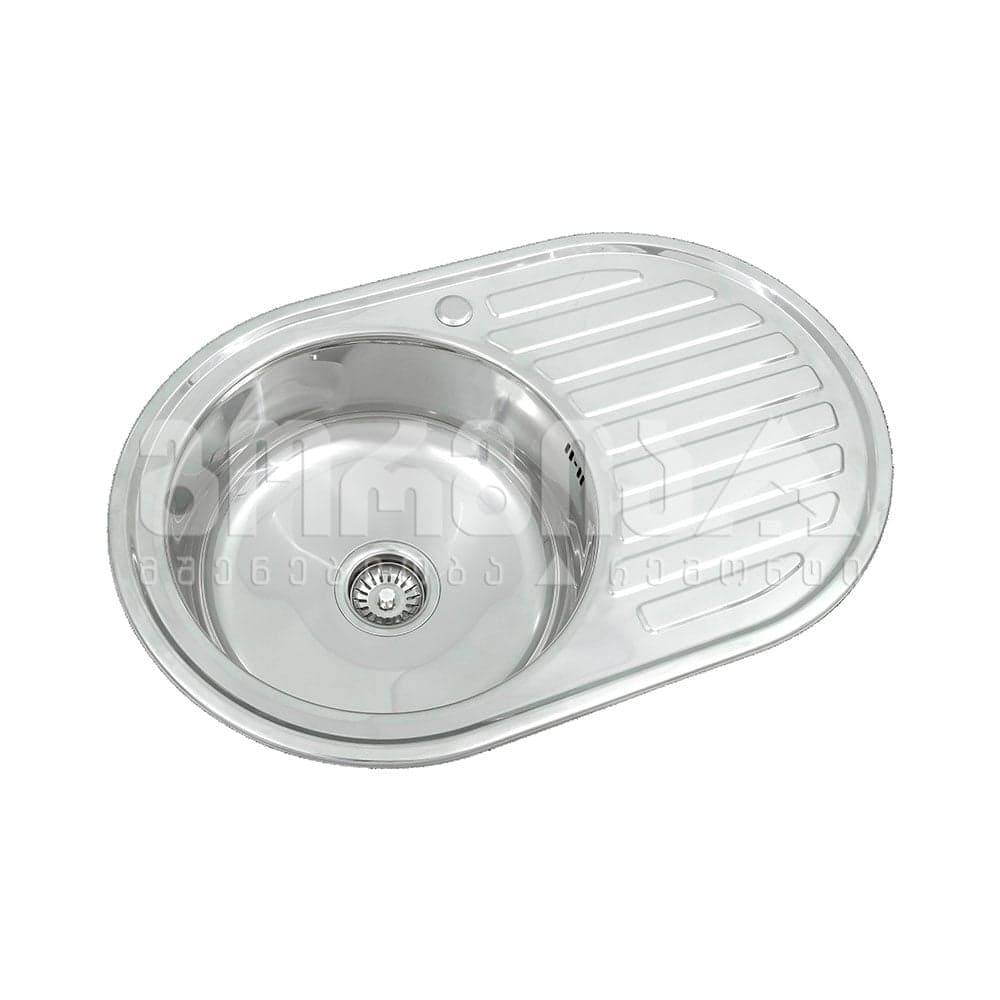 სამზარეულოს ნიჟარა LONG სიფონით 7750R 770*500*170 პრიალა