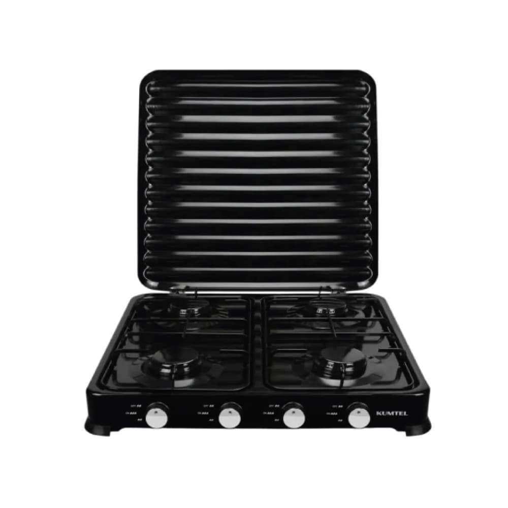 დასადგამი ქურის ზედაპირი KUMTEL HGCL-1010 BLACK თხევად გაზზე