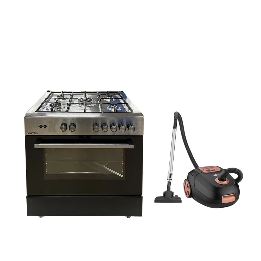 გაზქურა LUXELL 699-GG50 Black/Inox NG