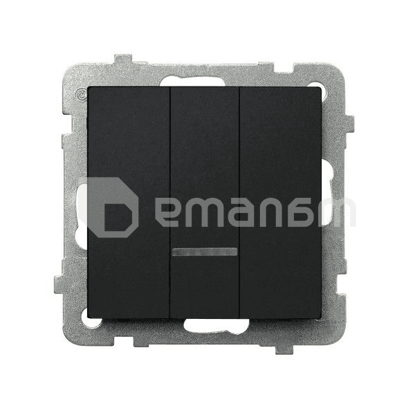 ჩამრთველი ჩარჩოს გარეშე განათებით Ospel Sonata ŁP-13RS/m/33
