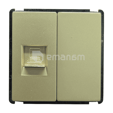 როზეტი Internet Socket 1 RJ45 ერთ სექციური ოქროსფერი