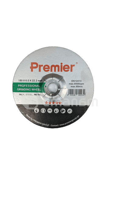 ლითონის საპრიალებელი დისკო Premier 180 x 6.0 x 22 მმ.