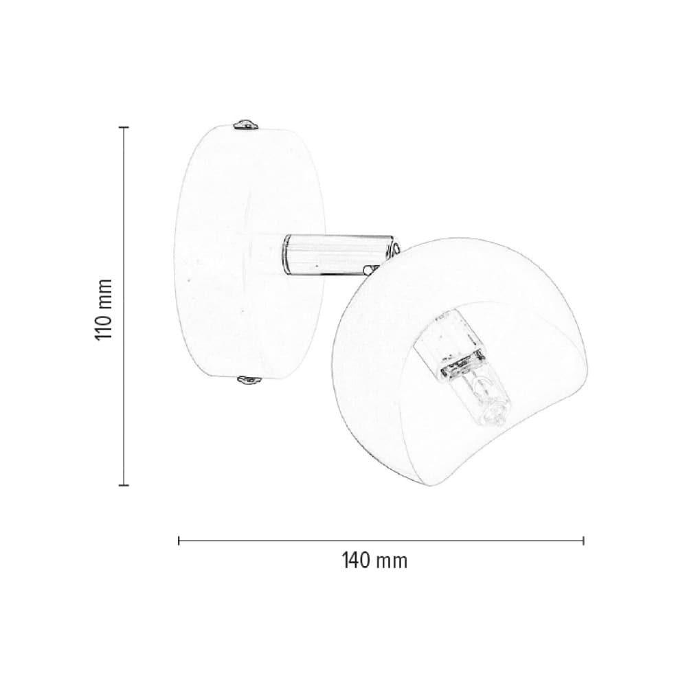 ბრა კედლის Kita Wall lamp 1xG9 28W White Metal