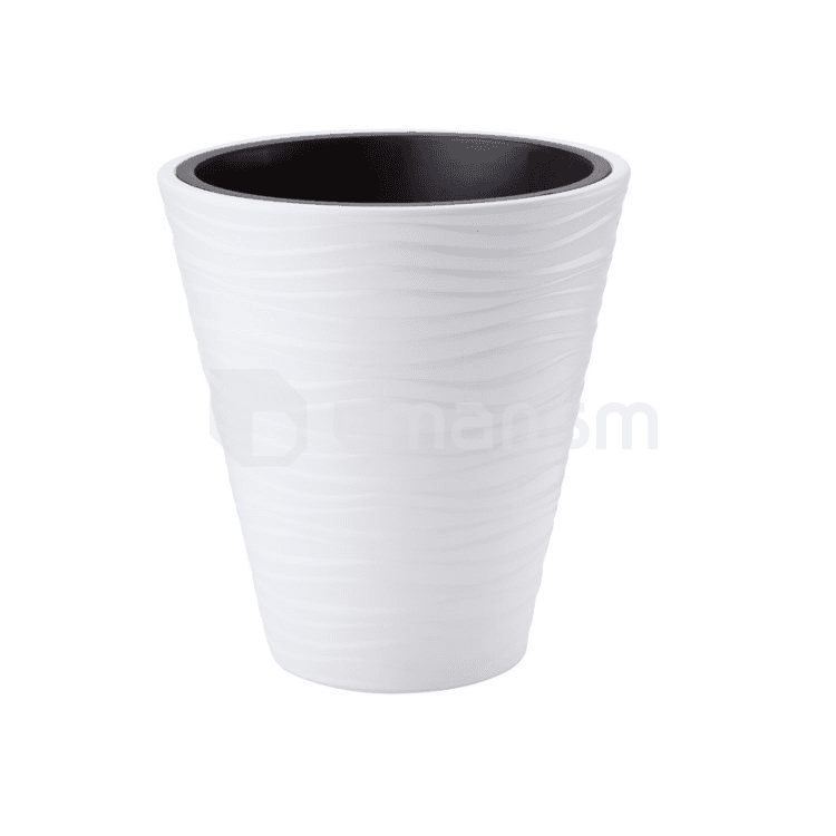 პლასტმასის ქოთანი ყვავილებისთვის FORM PLASTIC Sahara Dunes round 2722-011 Ø40 თეთრი