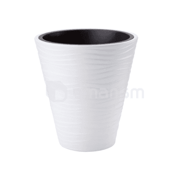 პლასტმასის ქოთანი ყვავილებისთვის FORM PLASTIC Sahara Dunes round 2722-011 Ø40 თეთრი