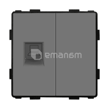 როზეტი ჩარჩოს გარეშე Socket Style 1 CAT6 RJ45 Internet ნაცრისფერი