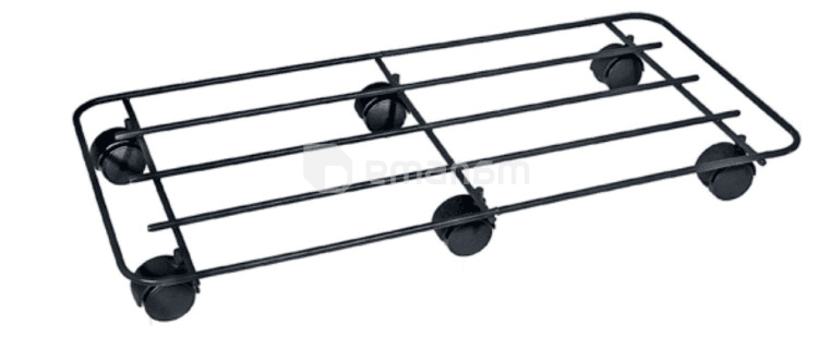 სადგამი ყვავილების ბორბლებზე Metallurgica Buzzi Pot mover Universal Rectangular 94X37 სმ