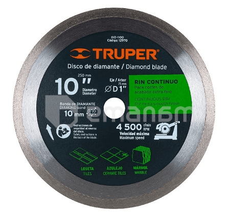 ალმასის დისკი Truper Continuous DID-1100 254 მმ