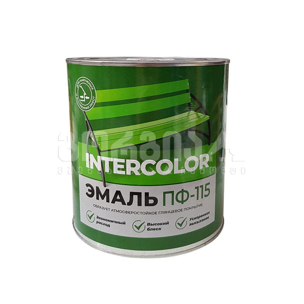 საღებავი ემალი შავი 2.6 კგ INTERCOLOR