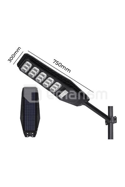 პროჟექტორი ACK მზის ენერგიაზე 300W 6500K 3000Lm მოძრაობის სენსორი IP65