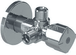 ვენტილი კუთხოვანი კომბინირებული ARCO CQ4102 A80 TWIN MAC 1/2X3/8X3/8 M/ABS