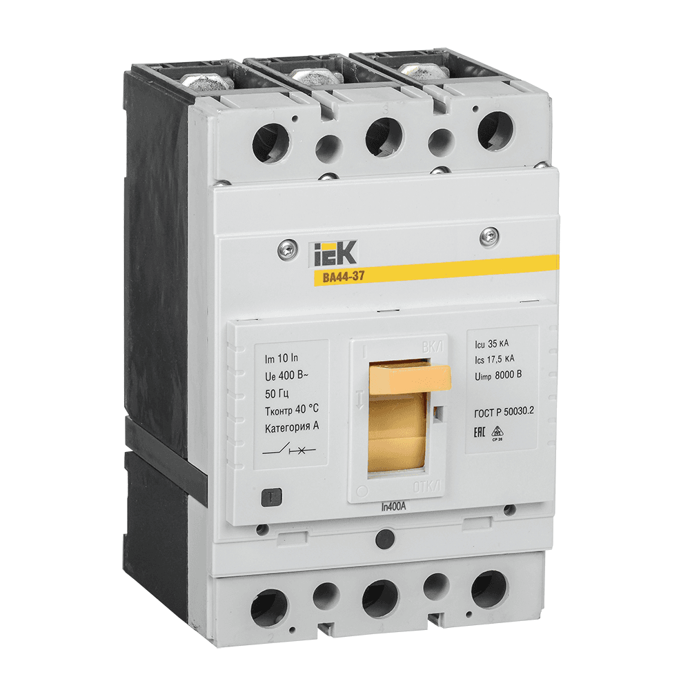 ავტომატური ამომრთველი IEK VA44-37 SVA4410-3-0400-35 3P 400A 35kA