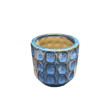 ქოთანი კერამიკული Mega Collections Viva Cylinder Blue D8H7.5