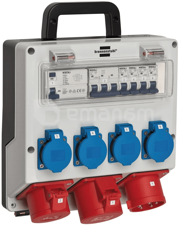გამანაწილებელი Brennenstuhl 5 230 400V 16 32A 30Ma LS IP44