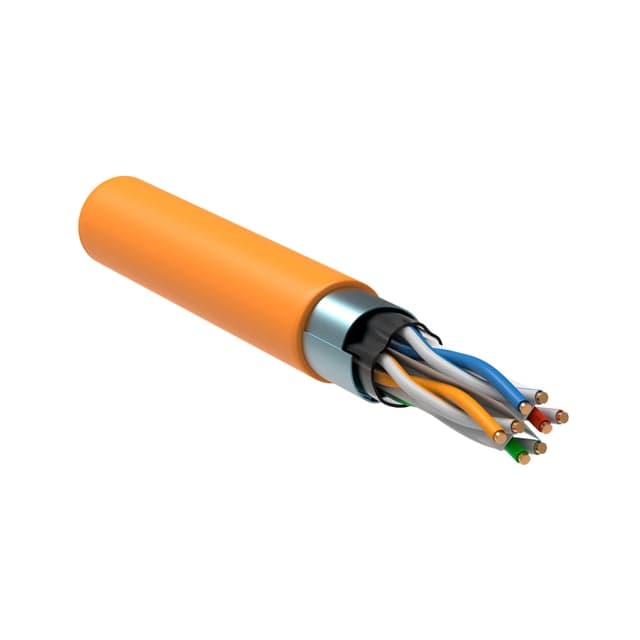 ქსელის კაბელი IEK F/UTP Cat.6 LC1-C604-327 4x2x23AWG LSZH ნარინჯისფერი
