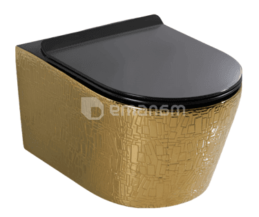 დასაკიდი უნიტაზი Osis Rimless Silver Gold