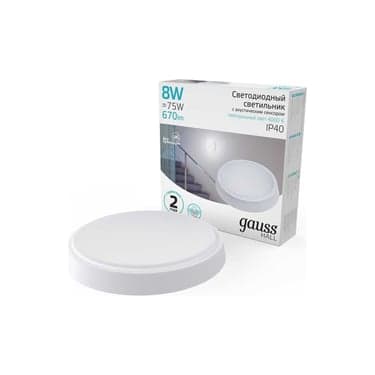 ლედ სანათი 8W მრგვალი 4000K IP40 193411208 PROMO - Gauss