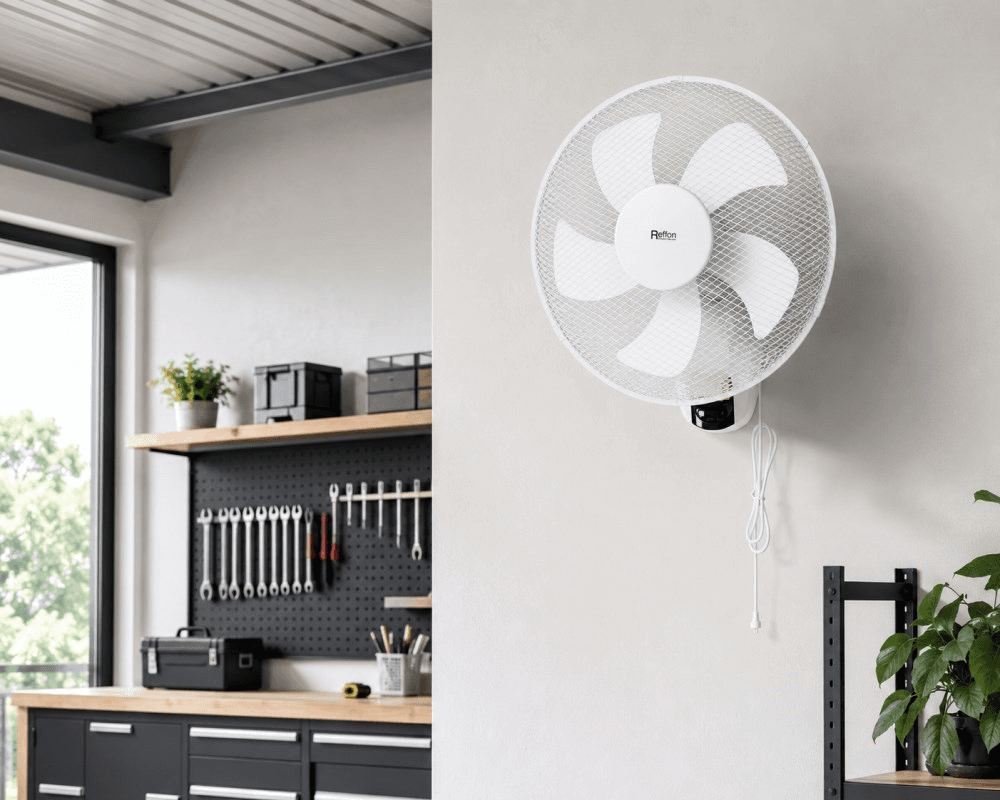 კედლის ვენტილატორი Reffon FB-40R-WH 50W თეთრი პულტით
