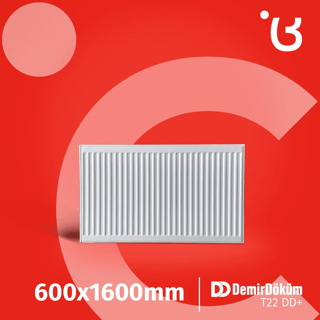 ფოლადის პანელური რადიატორი 600X1600 T22  25 DD +