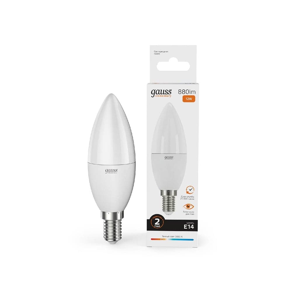 LED ნათურა Elementary Candle 12W 880lm 3000K Е14 - 331 Gauss
