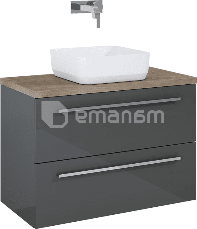 ტუმბო ჩამოსაკიდი Elita Kwadro Plus 166771 79.6x39.6 anthracite