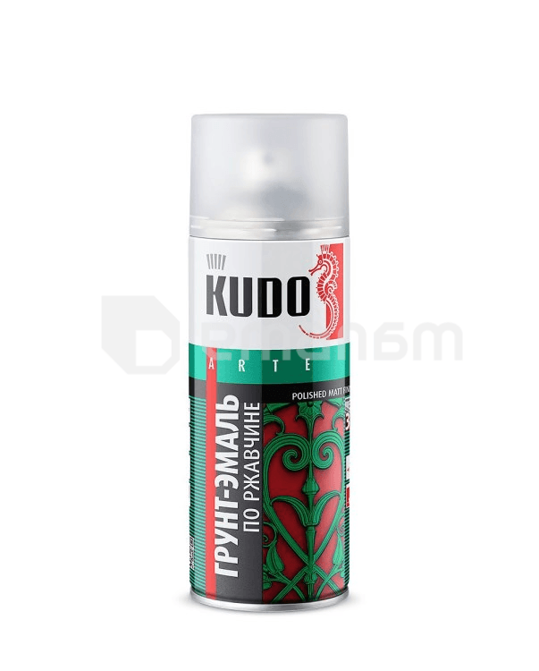 გრუნტი-ემალი ჟანგიანი ზედაპირისთვის KUDO KU-319003 მკვეთრი თეთრი 520მლ