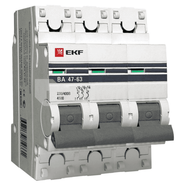 ავტომატური ამომრთველი EKF MCB4763-3-40C-PRO C40