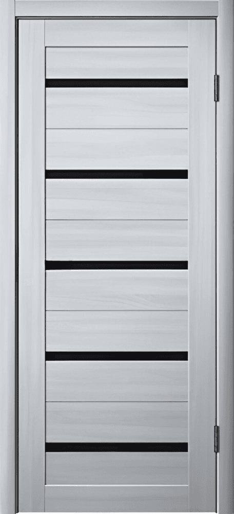 კარის ბლოკი ZPC PVC LA STELLA 206 იფანი ნაცრისფერი 36x700x2150 მმ შუშა შავი
