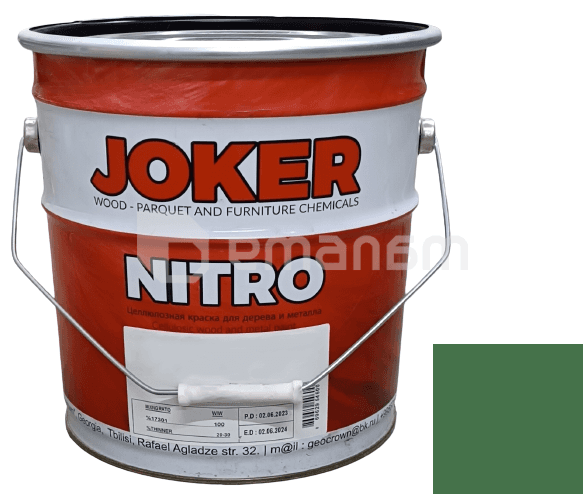 საღებავი ნიტროცელულოზური Joker მწვანე პრიალა 12 კგ