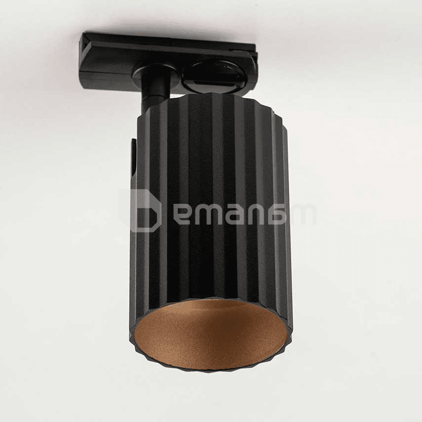არხის სანათი New Light D8421 50W GU10 შავი ოქროსფერი