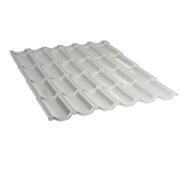 მეტალოკრამიტი ფერადი თუნუქის სახურავი 0.5X1200 პრიალა RAL9002 NOVA
